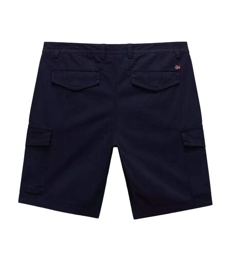 Mens Deline Cotton Blend Cargo Shorts Marine Blue Napapijri