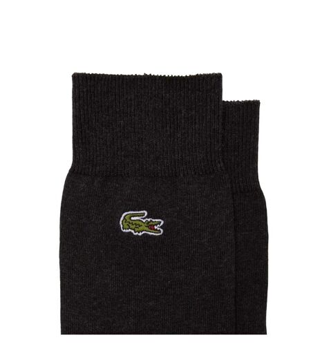 Unisex Adult Marl Cotton Long Length Socks Black Lacoste