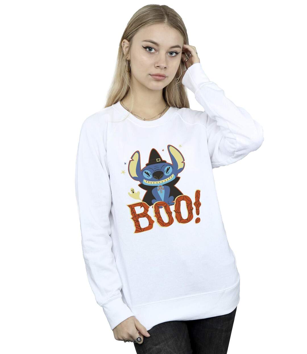 Disney Sweat femme/femme Lilo & Stitch Boo ! (Blanc) - UTBI23002-2