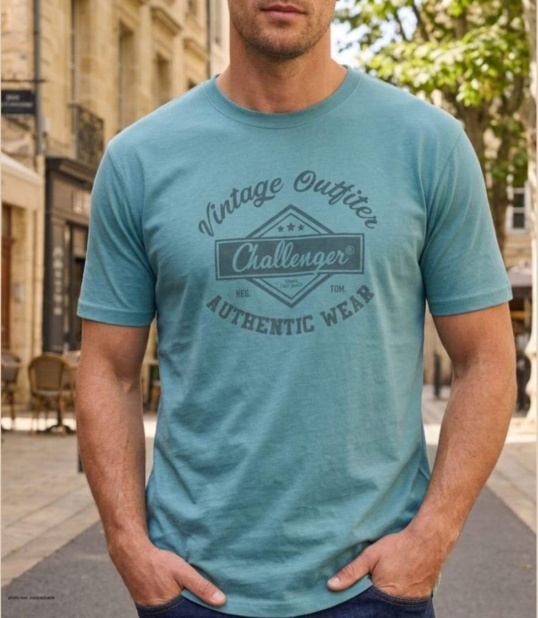 CHALLENGER TEE3003B - Tee-shirt imprimé manches courtes en coton jersey pour un confort absolu-1