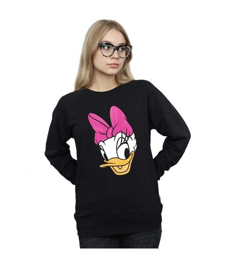 Disney Sweatshirt peint Daisy Duck Head Womens/Ladies (Noir) - UTBI26956
