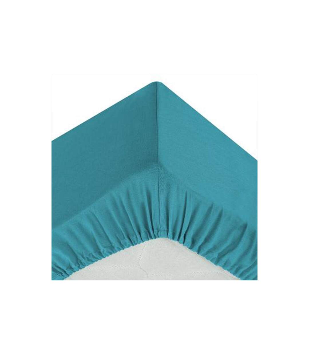 Drap Housse Intérieur 140x190cm Bleu Canard-1