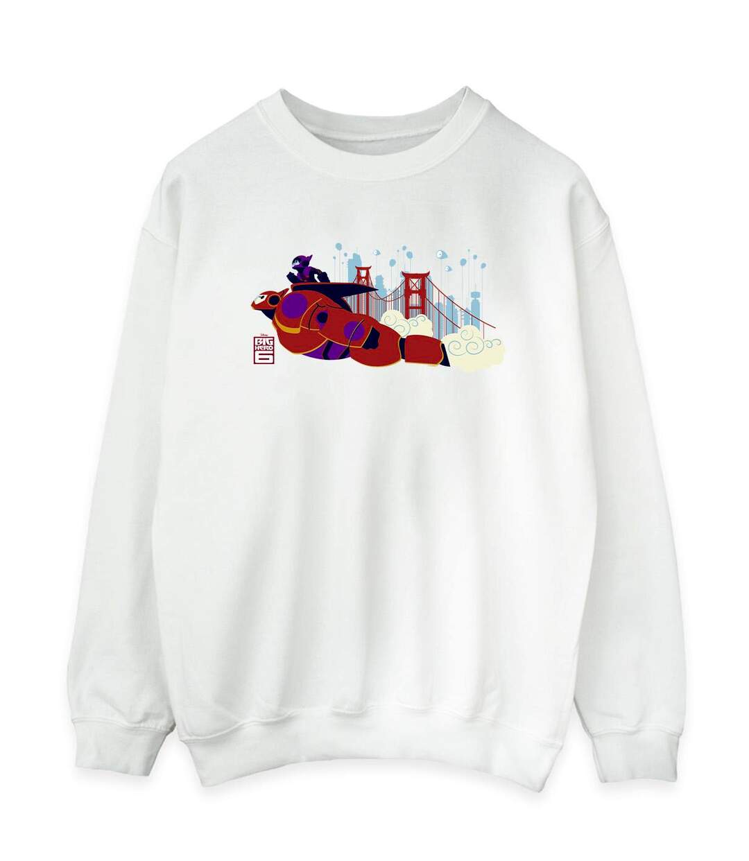 Disney - Sweat BIG HERO BAYMAX HIRO BRIDGE - Femme (Blanc) - UTBI11530-1