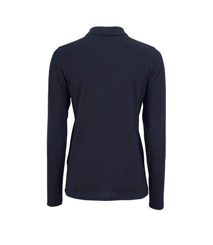 SOLS Womens/Ladies Perfect Long Sleeve Pique Polo Shirt (French Navy)