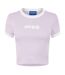 T-shirt Court Femme Violet Pastel Hugo-1