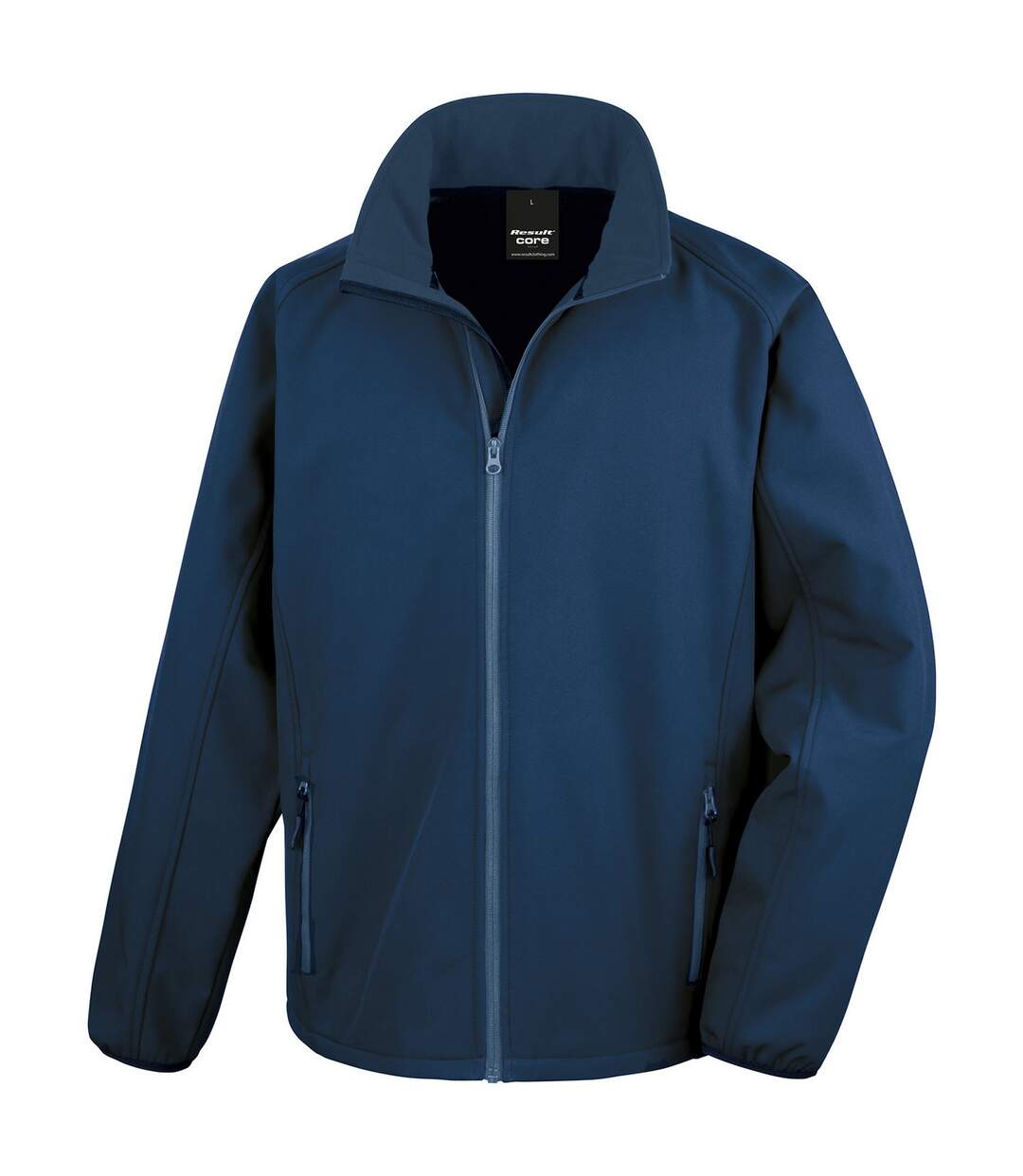 Mens printable soft shell jacket navy Result Core-1