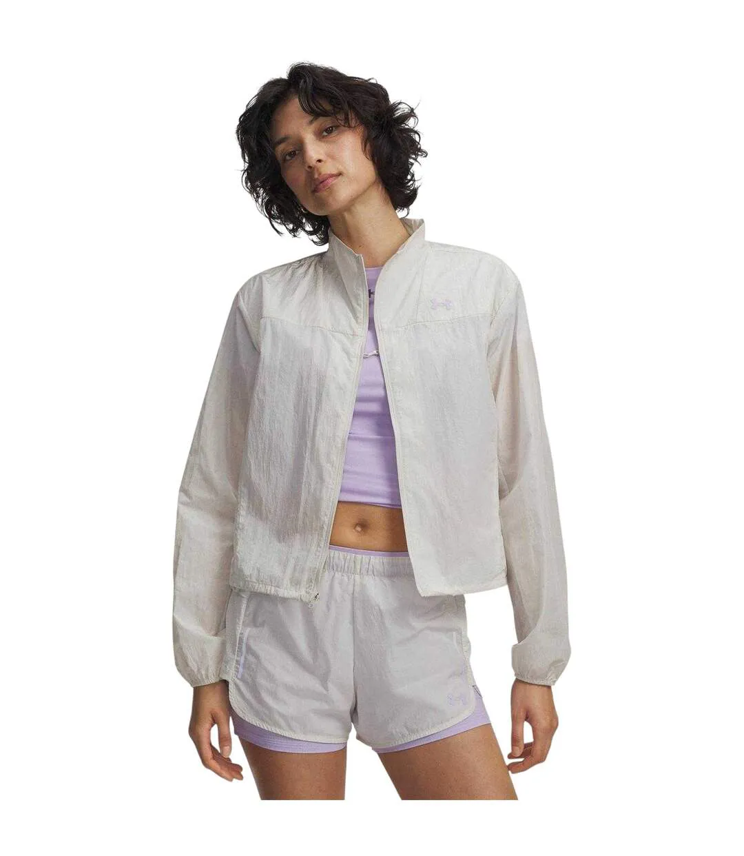 Veste Trail Run Femme Blanc Violet Under Armour-1