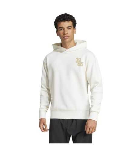 Sweat À Capuche Motif/style Real Madrid Cf 2025/2026 Homme Blanc Bleu Adidas