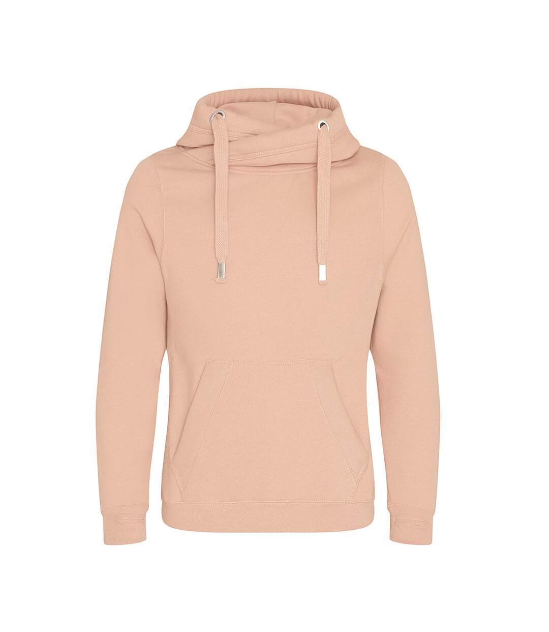 Hoods Mens Cross Neck Hoodie Nude AWDis-1