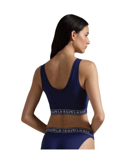 Womens/ladies Logo Scoop Neck Bralette Navy Ralph Lauren