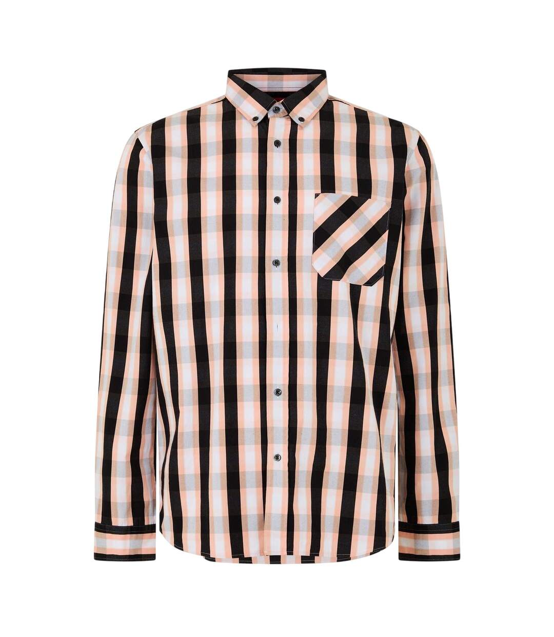 Chemise Motif/style À Rayures Homme Rouge Noir Blanc Hugo-1