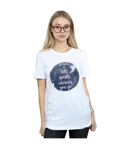 Disney Femme/Les femmes Fée Clochette Un peu d'étincelles T-Shirt Boyfriend en coton (Blanc) - UTBI46485