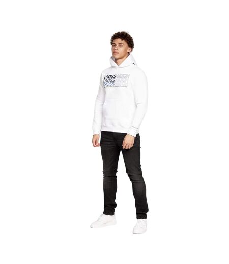 Sweats à capuche englow homme noir / blanc Crosshatch