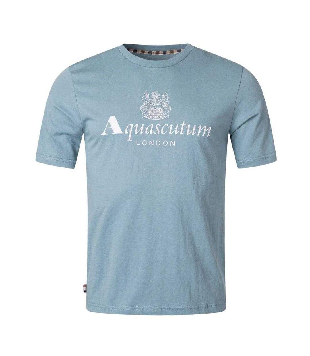 T-shirt Motif Gros Logo Active Homme Bleu Aquascutum-2