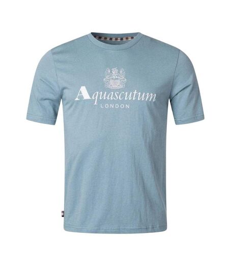 T-shirt Motif Gros Logo Active Homme Bleu Aquascutum