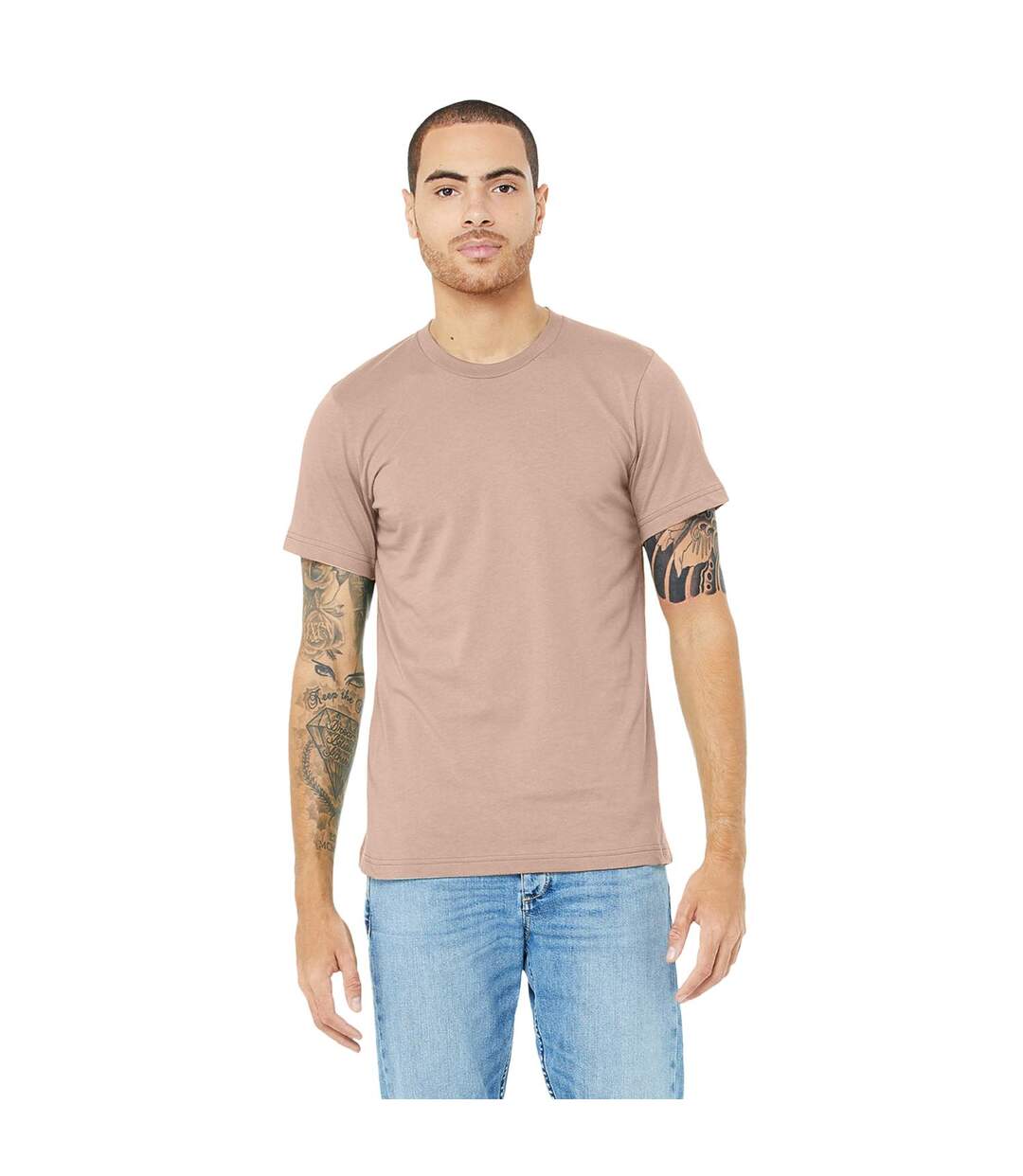 Canvas T-shirt Jersey Hommes Pêche Chinée Bella + Canvas-1