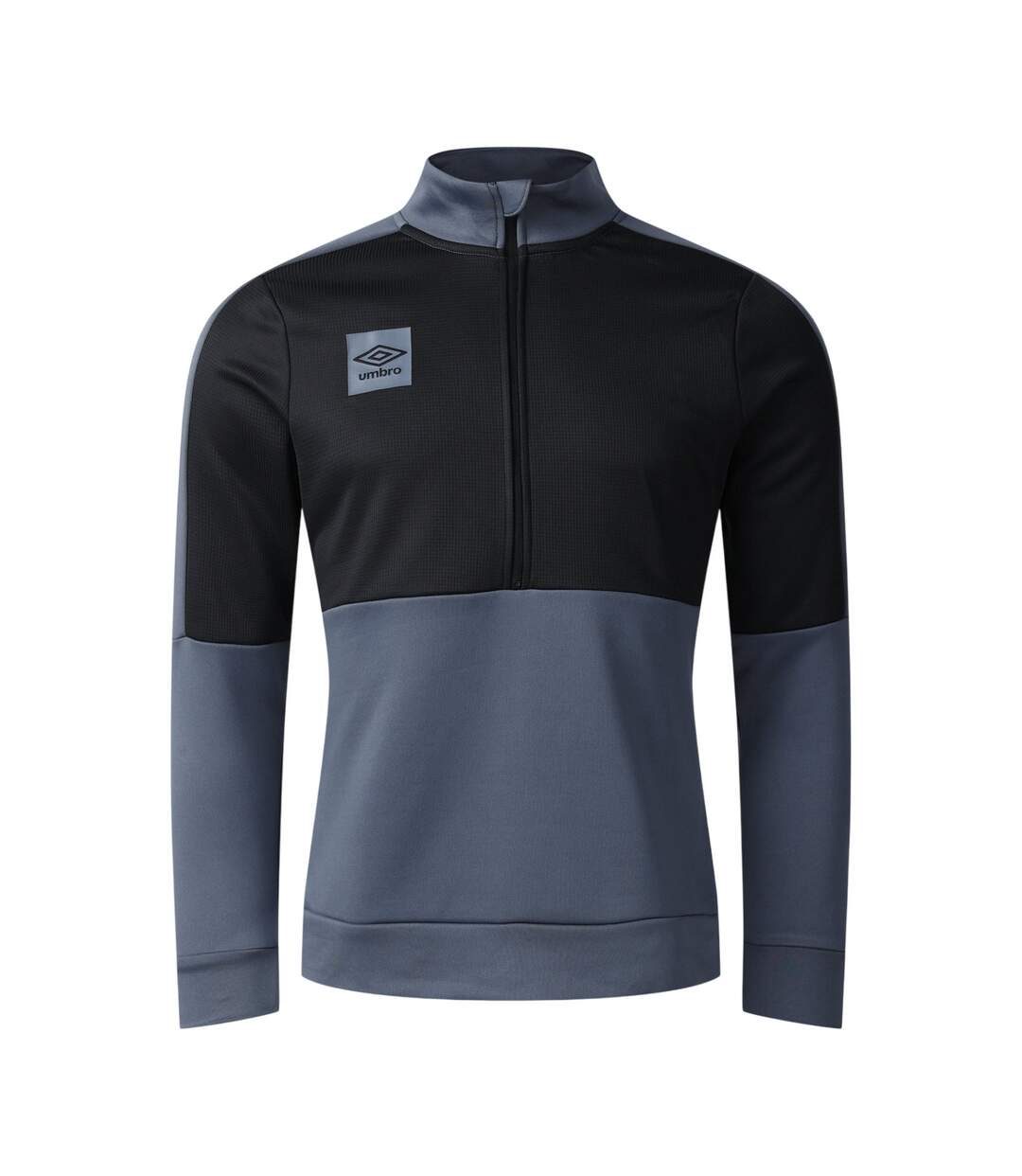 Mens Half Zip Sports Top Grisaille Black Umbro-1
