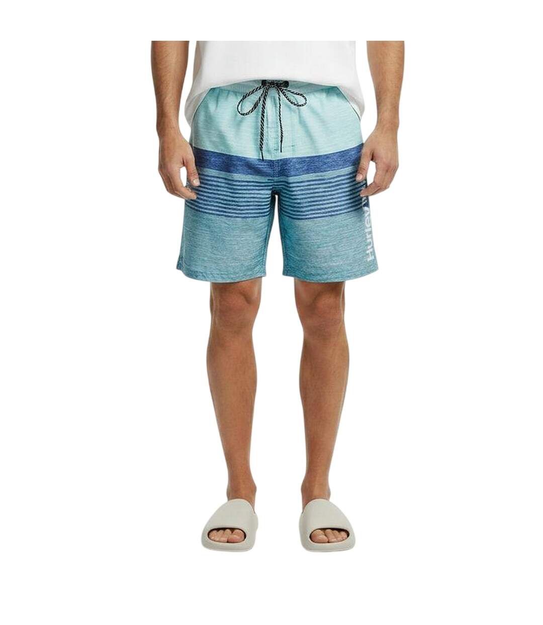 Mens Volley Ombre Stripe Swim Shorts Sky Pewter Hurley-4