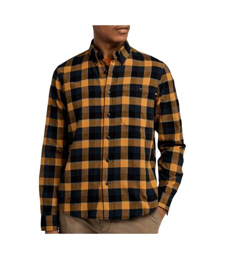 Chemise à carreaux  marine/camel homme timberland solucell buffalo