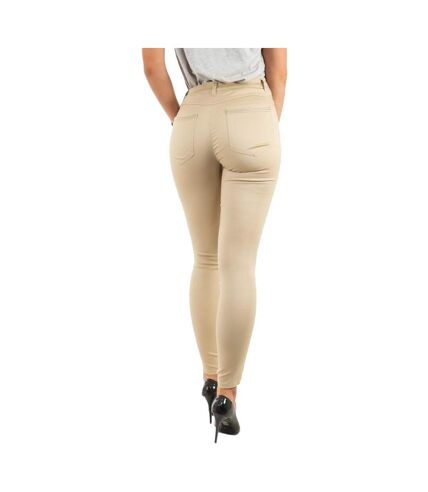 Pantalon Slim Beige enduit Femme Morgan Palona - 34