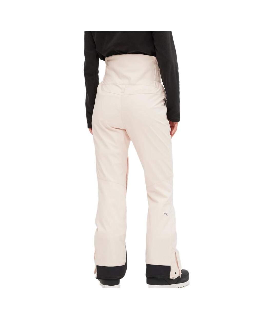 Pantalon de ski rose pale femme o'neill total disorder slim-3