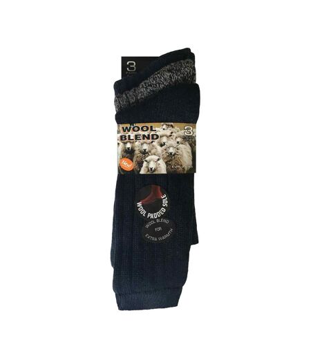 3 Paires Chaussettes en Laine Homme Anti Ampoule