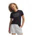 Womens/ladies Varsity T-shirt Black White Under Armour-1