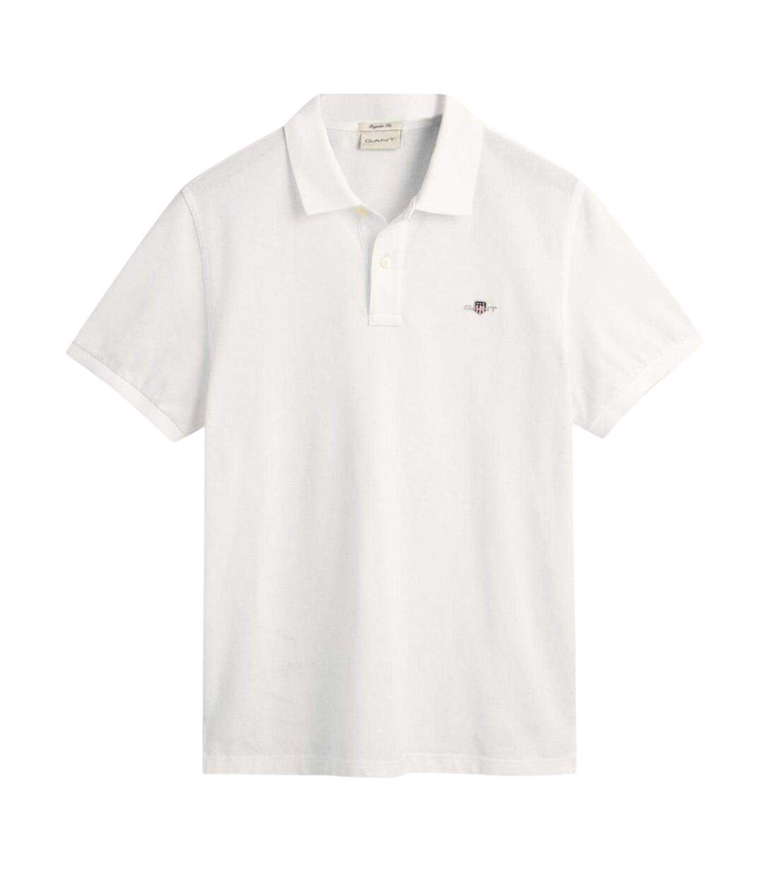 Mens Pique Polo Shirt White Gant-2