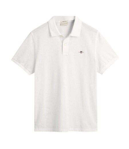 Mens Pique Polo Shirt White Gant