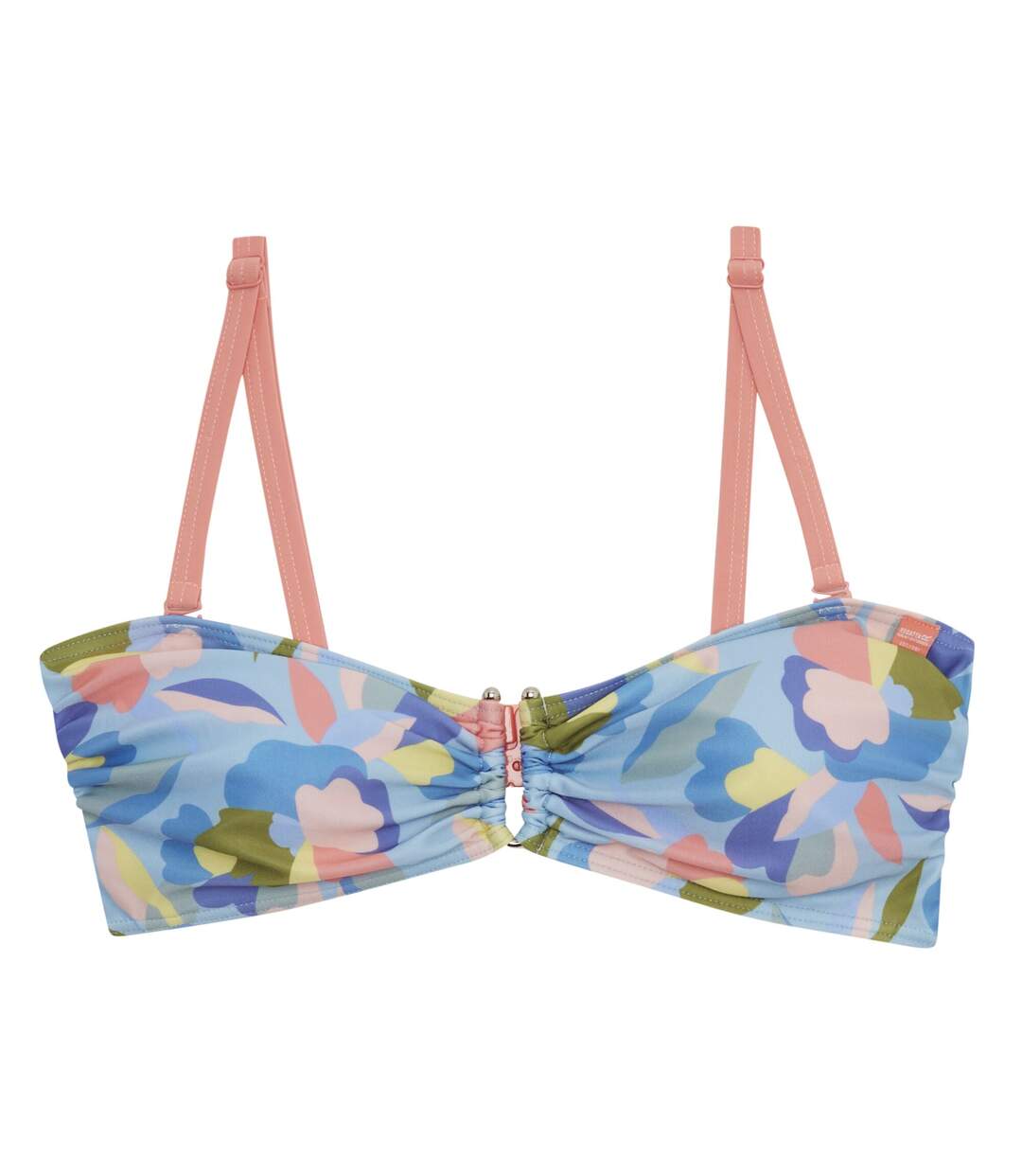 Womens/ladies Aceana Iii Abstract Floral Bikini Top Blue Regatta-1