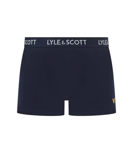 Pack Of 3  Mens Barclay Boxer Shorts  Black Green Light Blue Lyle & Scott