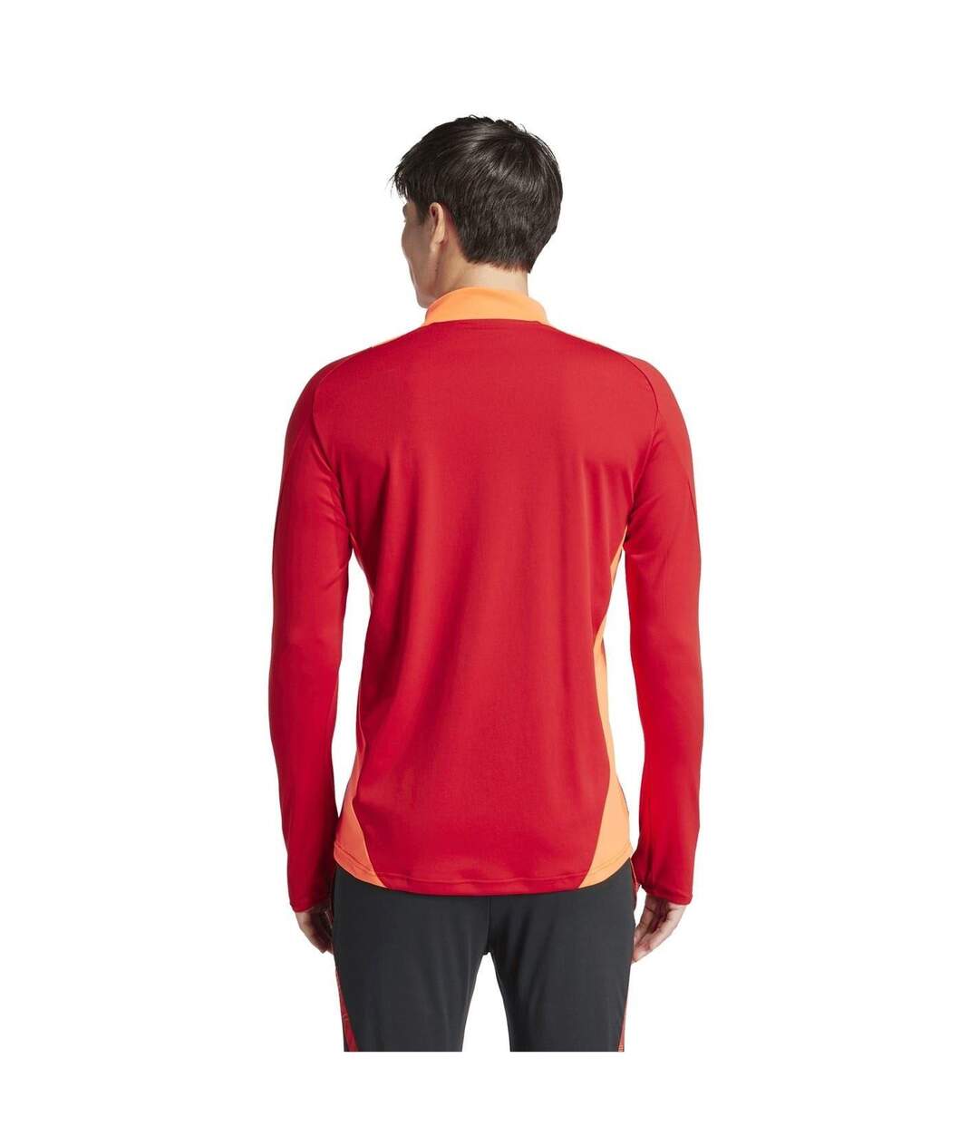 Mens Half Zip Long-sleeved Jersey Team Power Red Adidas-3