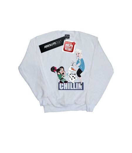 Disney - Sweat WRECK IT RALPH ELSA AND VANELLOPE - Femme (Blanc) - UTBI43152