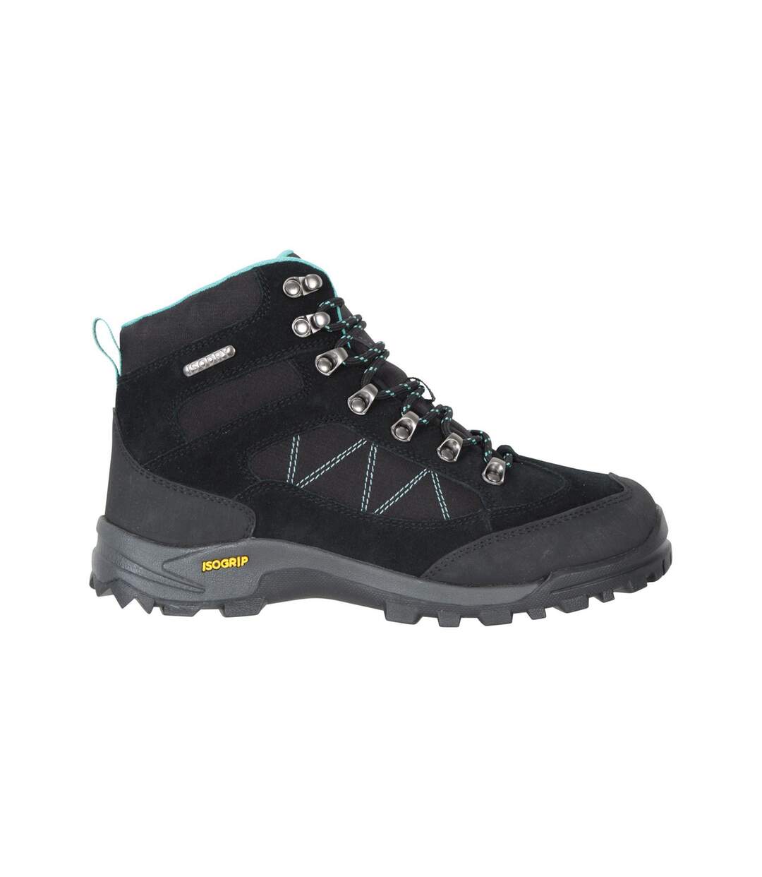 Womens/ladies Storm Suede Waterproof Hiking Boots Black Mountain Warehouse-4