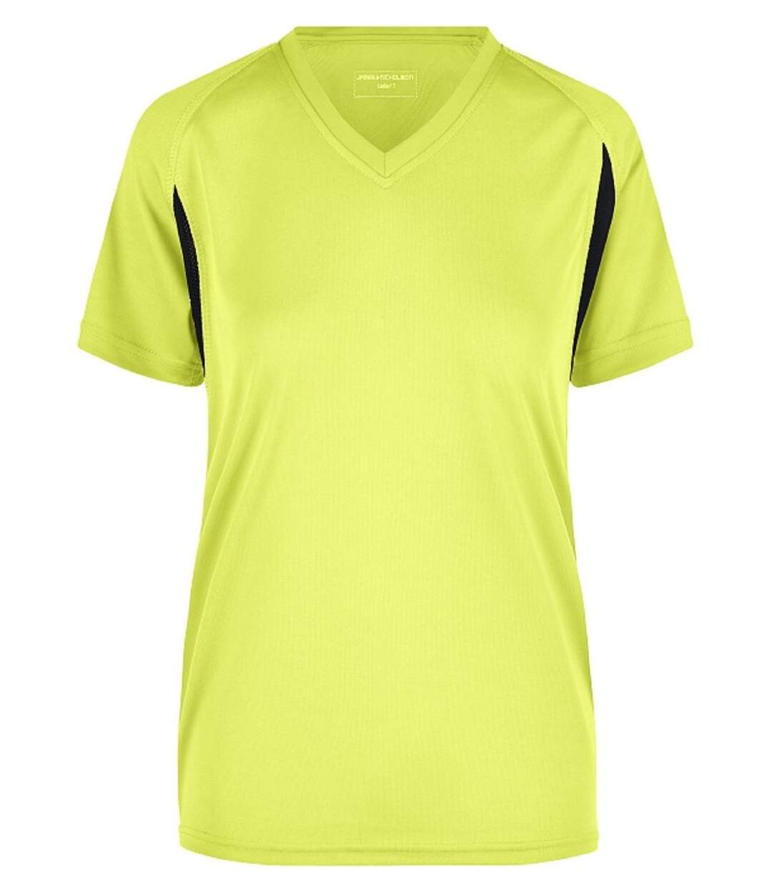 t-shirt running respirant JN316 - jaune fluo - FEMME-1