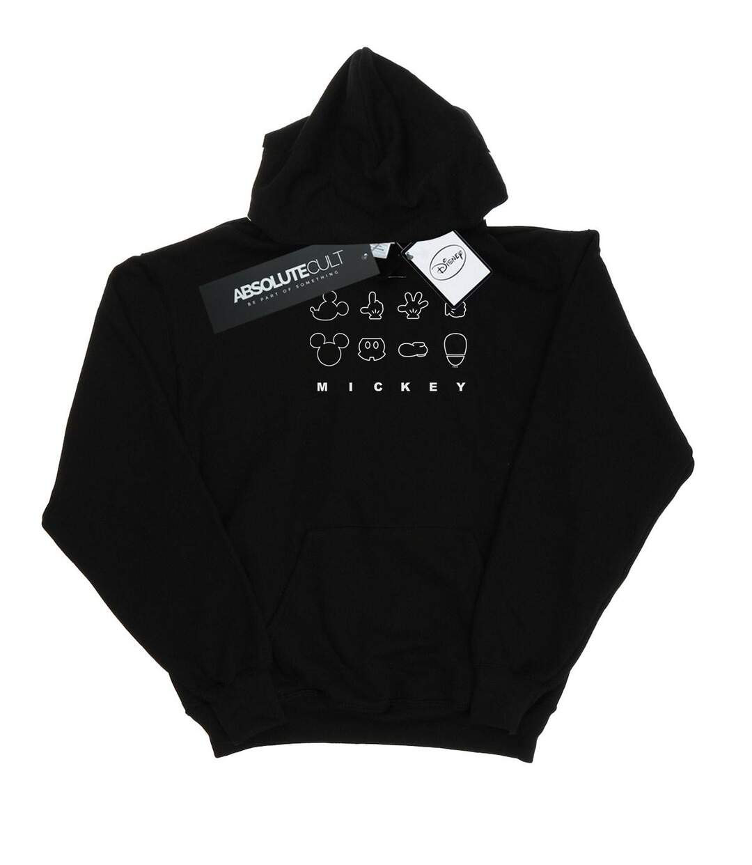 Disney Pull à capuche déconstruit Mickey Mouse Femme/Ladies (Noir) - UTBI11249-1