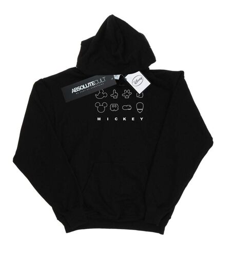 Disney Pull à capuche déconstruit Mickey Mouse Femme/Ladies (Noir) - UTBI11249