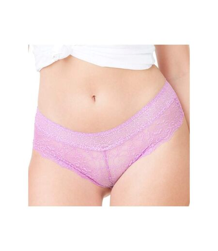 SIMPLY ME Shorty Femme Dentelle Ventre plat UNI Violet