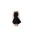 Womens/ladies Fitted And Flared Mini Dress Black Muse-1