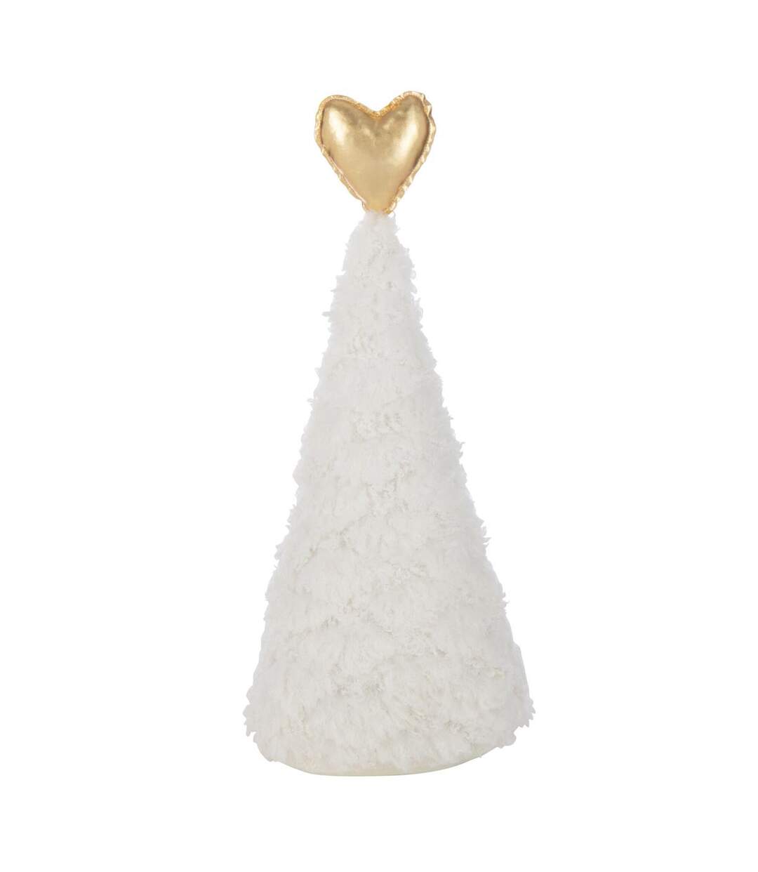 Sapin de Noël en Tissu Cœur 51cm Blanc-1