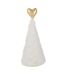 Sapin de Noël en Tissu Cœur 51cm Blanc-1