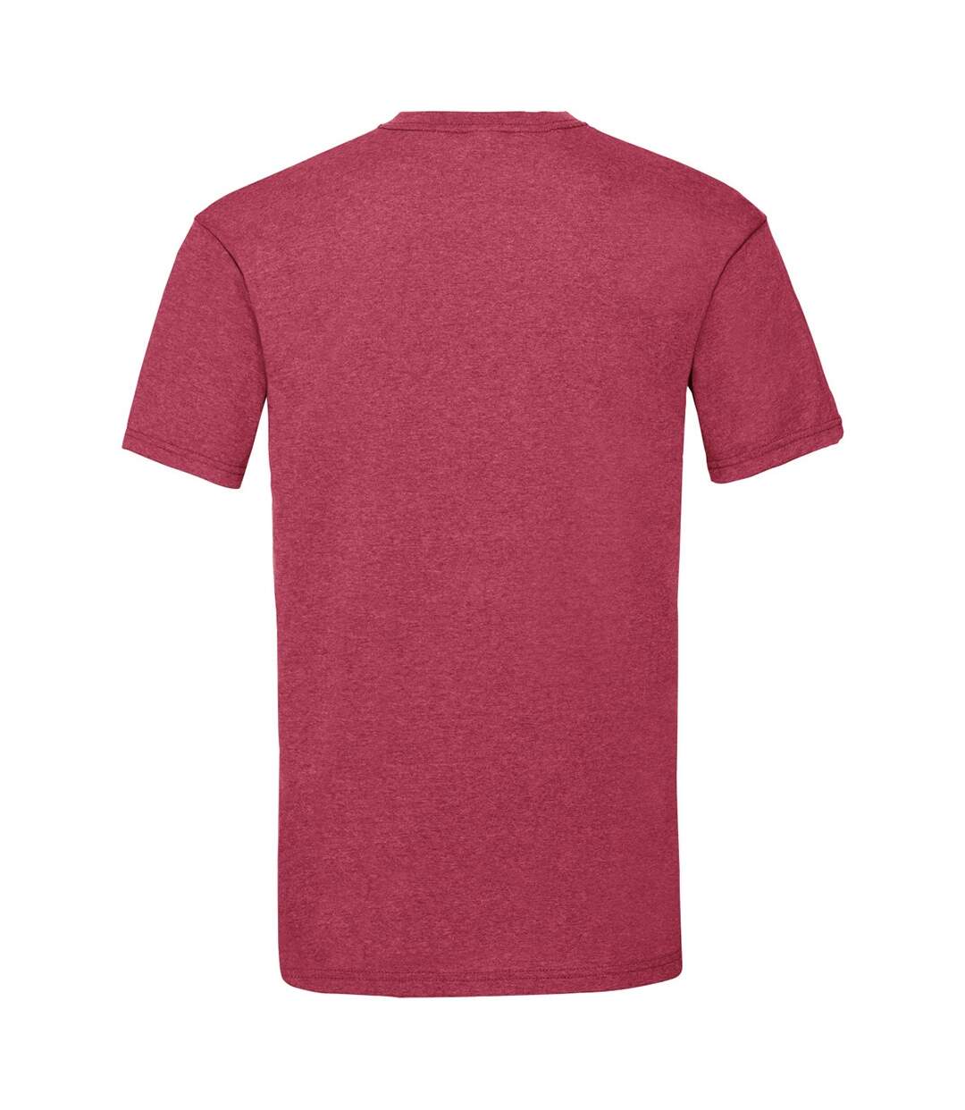 T-shirt manches courtes homme rouge chiné Fruit of the Loom