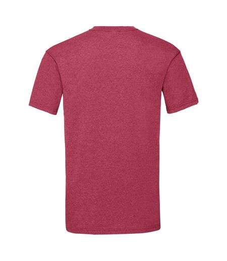 Fruit Of The Loom Mens Valueweight Short Sleeve T-Shirt (Vintage Heather Red)