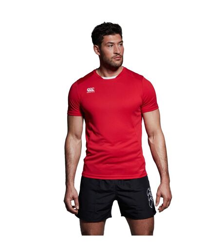 Mens Club Dry T-shirt Flag Red Canterbury