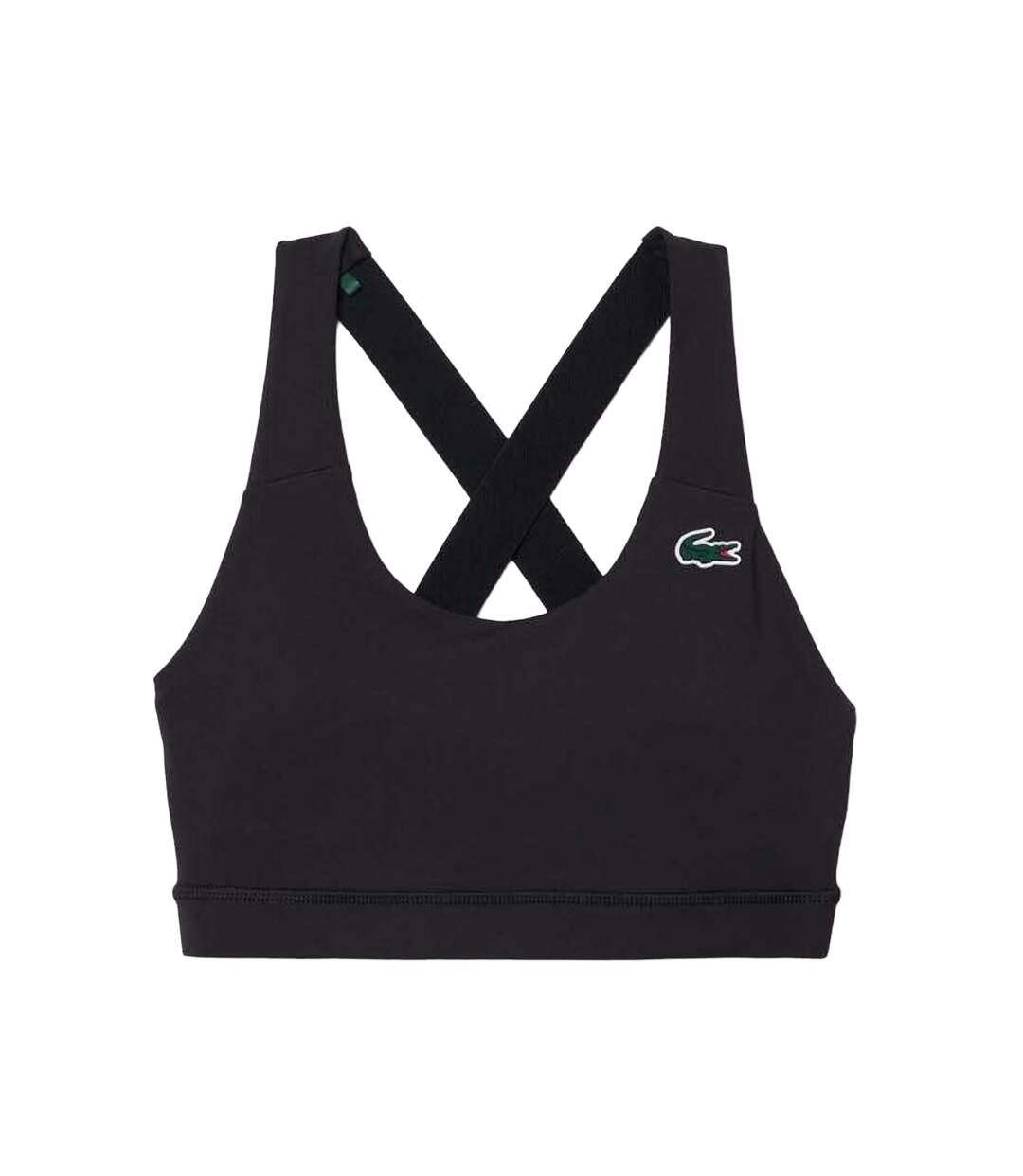 Womens/ladies Stretch Breathable Sport Bralette Black Lacoste-2