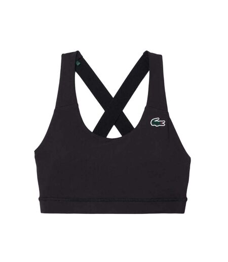 Womens/ladies Stretch Breathable Sport Bralette Black Lacoste