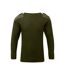 Mens crew neck combat jumper green Fort