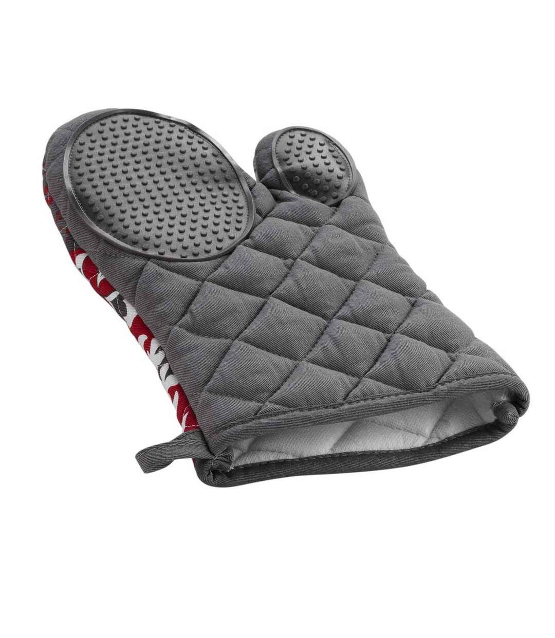 Gant de Cuisine Credence 30cm Gris & Rouge-2