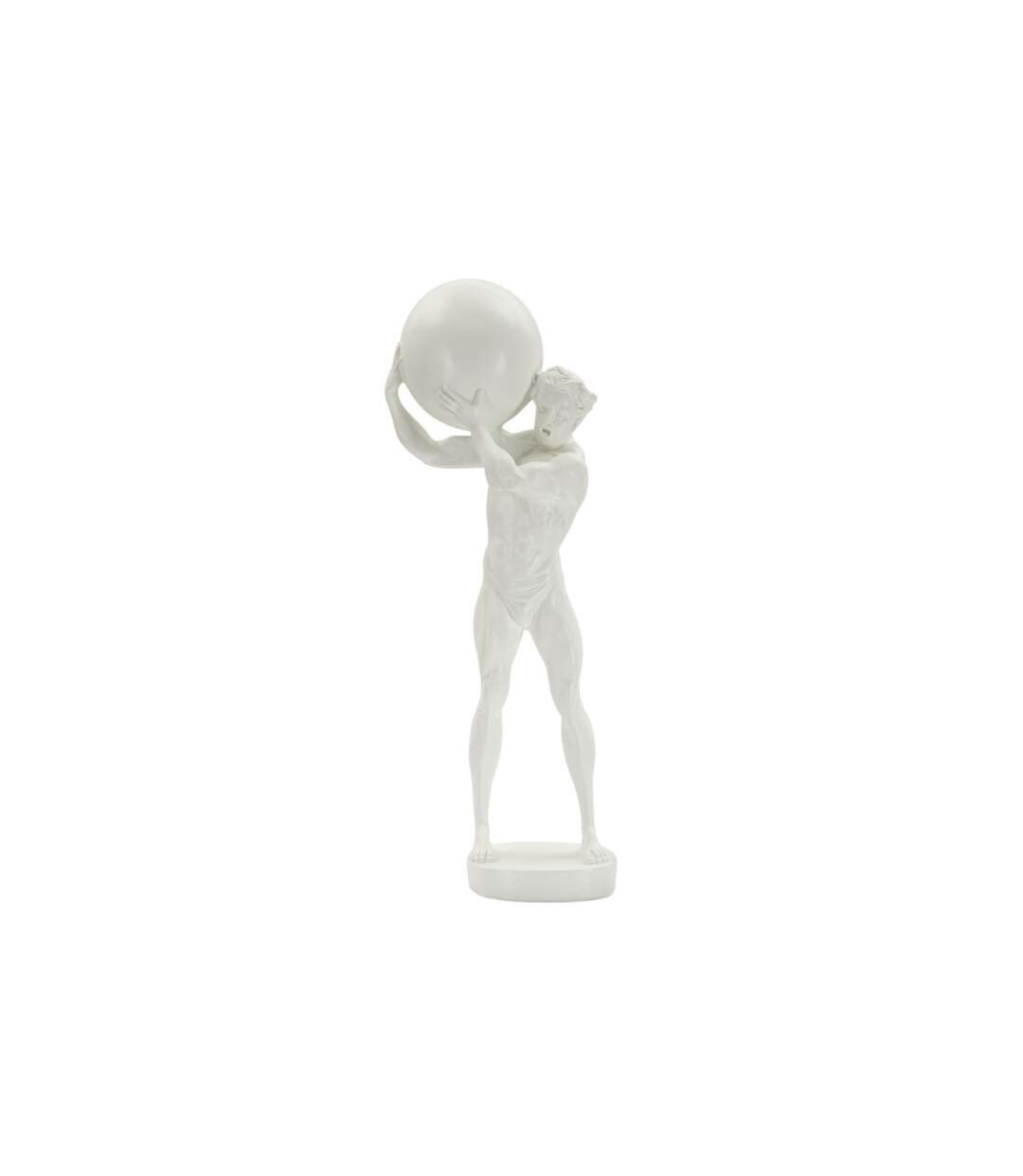 Statuette Homme Athlétique Atlas 50cm Blanc-1