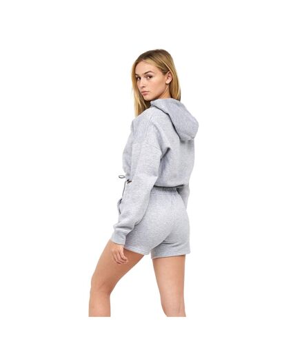 Womens/ladies danica 2 crop hoodie grey marl Juice